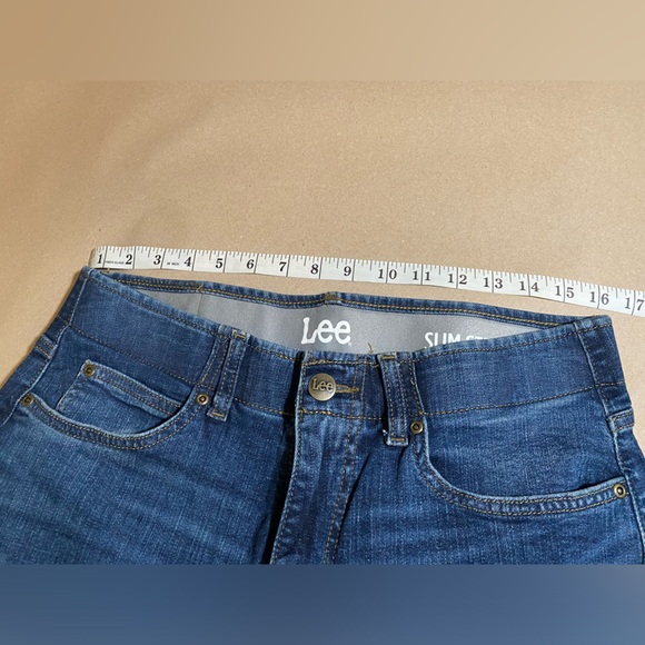 32/30 Men’s Slim Straight Lee Denim med-Dark Wash - Picture 3 of 10